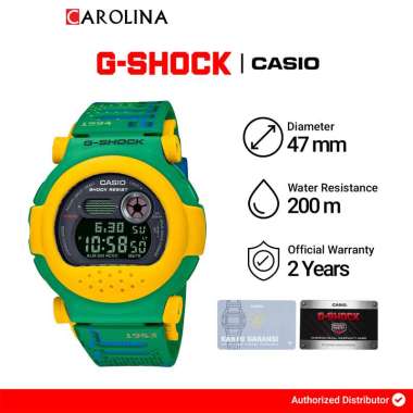 Jam Tangan Pria Casio G-Shock Retro Video Game Series G-B001RG-3D Green removable capsule bezel and 