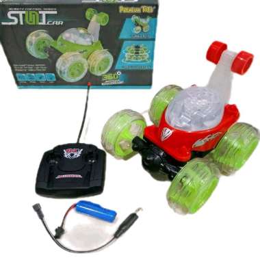 Rc stunt car / mobil remote control stunt jungkir balik kuning