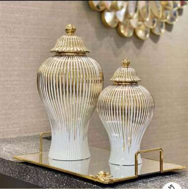 Vas Bunga Ginger Gucci Keramik / Ginger Vase Bunga Keramik guci pajangan empat bungavas keramik Silv