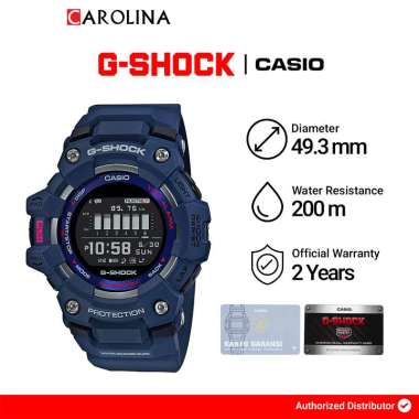 Jam Tangan Pria Casio G-SHOCK GBD-100-2D Black Digital Dial Blue Resin Band