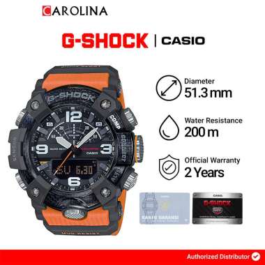 Jam Tangan Pria Casio G-SHOCK MASTER OF G - LAND MUDMASTER GG-B100-1A9 Orange Resin Band