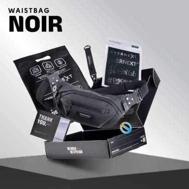 EVERNEXT - TAS SELEMPANG ANTI AIR WAIST BAG WATERPROOF NOIR SLING BAG PRIA ANTI AIR WAIST BAG PRIA D