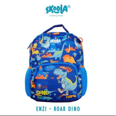 Skoola Tas Sekolah Anak Laki - Laki PAUD TK Ransel Dino Bola Astronot - Enzi ROAR DINO