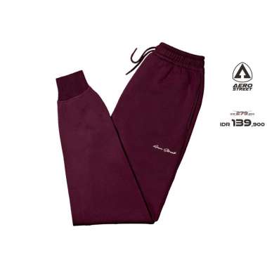 Aerostreet Jogger Pants Draco Maroon Celana Joger EBAAA L