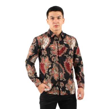 Redcliff Kemeja Pria Batik Panjang Merah 6TK3333H M