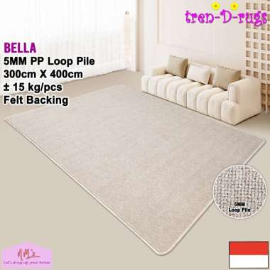 Tren-D-rugs Karpet polos jumbo lebar permadani modern alas lantai ruang tamu kamar tidur bulu minima