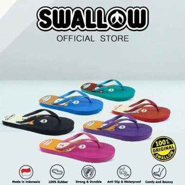 Swallow Sandal Jepit Nice Safari - Sendal Karet Dewasa Pria Wanita Anti Selip Red 9,5