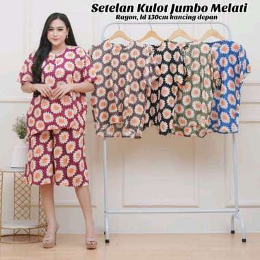 setelan Kulot jumbo Songket set celana pendek batik terbaru