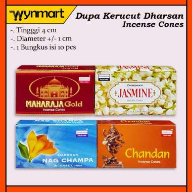 Dupa Kerucut India Dharsan Insence Cones Maharaja Gold