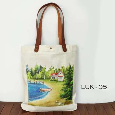 Totebag Canvas Souvenir Lukisan Tas Kanvas Seri Lukisan LUK-05