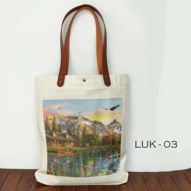 Totebag Canvas Souvenir Lukisan Tas Kanvas Seri Lukisan LUK-03