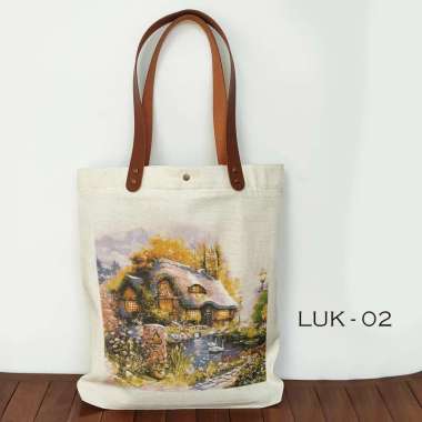 Totebag Canvas Souvenir Lukisan Tas Kanvas Seri Lukisan LUK-02