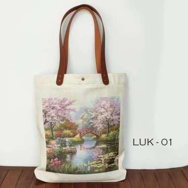 Totebag Canvas Souvenir Lukisan Tas Kanvas Seri Lukisan LUK-01