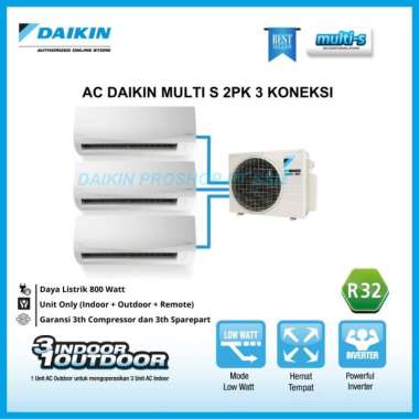 AC Daikin Multi S 3Koneksi Outdoor 2PK Type MKC50 (Indoor 3/4+3/4+3/4)