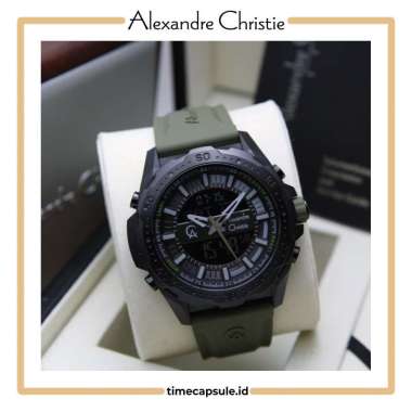 Jam Tangan Pria ALEXANDRE CHRISTIE Original AC 9370 MH BLACK GREEN