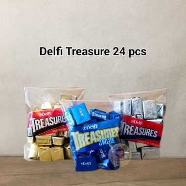 250gr delfi treasure almond isi 24pcs coklat pabrikan plus extra packing Milk 24pcs