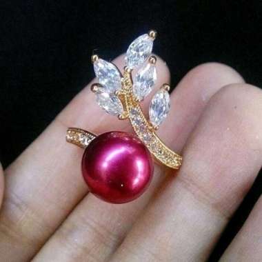 Cincin Wanita Mutiara Air Tawar Mutiara Lombok Original