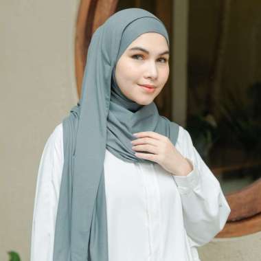 Lozy Hijab - Tana Shawl (Pashmina Kaos Rayon) Smoke Grey
