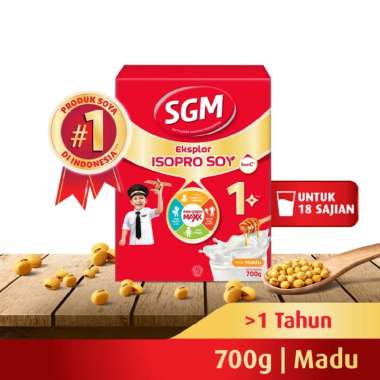 SGM Eksplor Soya 1 to 5 Tahun Madu Susu Box 700g 700 g