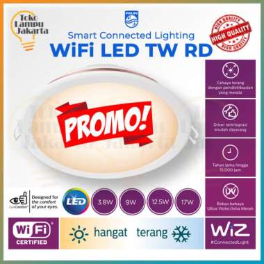 Philips Smart Wifi LED Downlight 3 inch / 4 inch / 5inch / 6inch - Tunable White 9 Watt