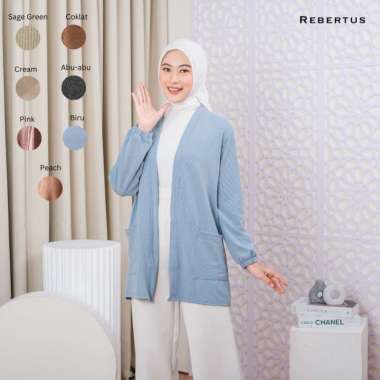 Outer Cardigan Lengan Panjang Wanita Rebertus pink