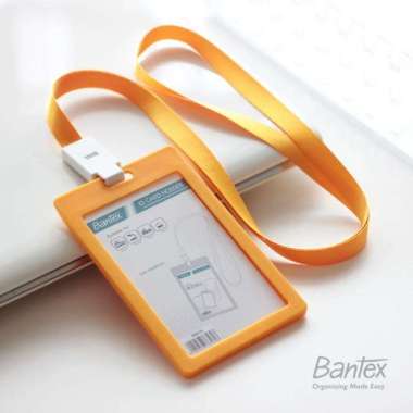 ID Card Holder With Clip Potrait Bantex 8865 mango