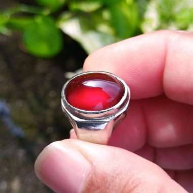 Cincin Batu Permata Natural Red Garnet Jumbo HQ
