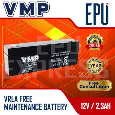 Aki Kering VMP 12V 2.3AH Baterai Timbangan VRLA Batere Aki Mainan PABX