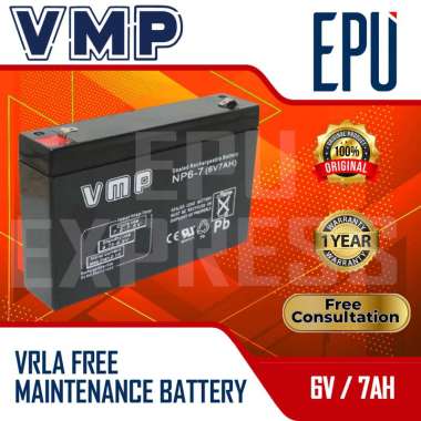 Aki Timbangan VMP 6V 7AH Baterai Timbangan Aki Mainan Batere VRLA