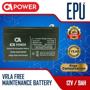 Aki UPS Gpower 12V 9AH Baterai UPS Battery Aki Kering Batere UPS VRLA Bubble