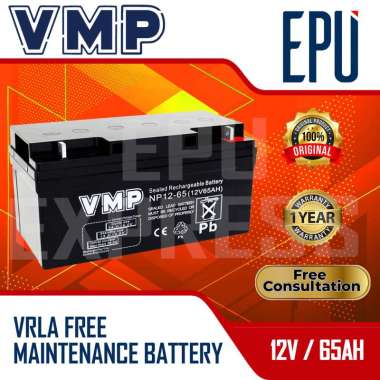 Aki UPS VMP 12V 65AH Baterai UPS Aki Kering Batere UPS Battery VRLA