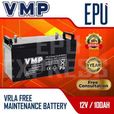 Aki UPS VMP 12V 100AH Baterai UPS Aki Kering Batere UPS Battery VRLA