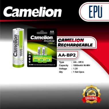 Camelion Rechargeable Battery Charger AA Baterai Cas A2 Batere 1000mAh
