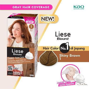 Liese Blaune Bubble Hair Color Hair Color Cat Pewarna Rambut Shiny Brown Untuk Menutup Uban