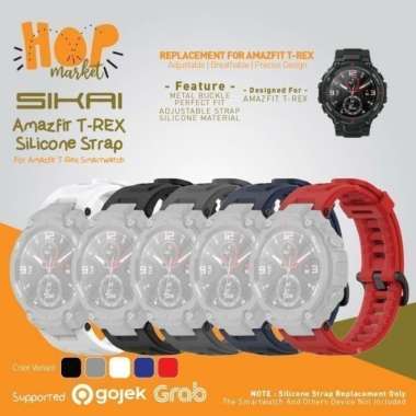 SIKAI Silikon Strap for Amazfit T-REX Tali Silicon TREX Silicone T REX GREY