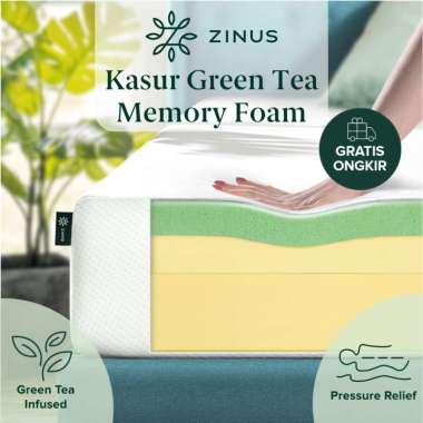 Zinus Kasur Busa Green Tea Memory Foam Tebal 25cm 160 x 200