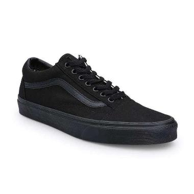 Vans Old Skool Sepatu Sneaker Pria Black/Black [VN000D3HBKA] 6