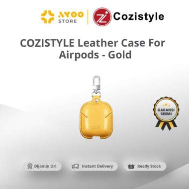 COZISTYLE Leather Case Apple AirPods Gold