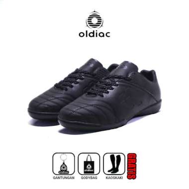 Sepatu Futsal pria hitam polos / sepatu olahraga futsal all black 39