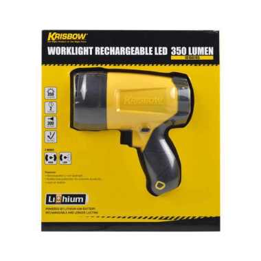Krisbow Flashlight Lampu Kerja Rechargeable Led 350 Lm