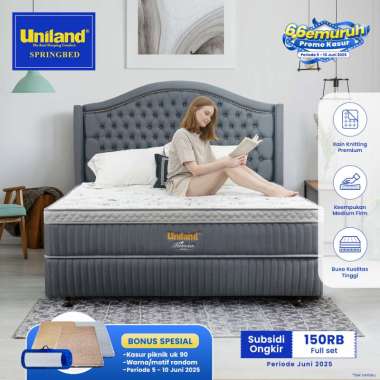 Uniland Springbed Rivera Emira Plushtop Full Set 200 x 200 Grey