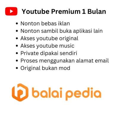 YouTube Premium Langganan 1 Bulan