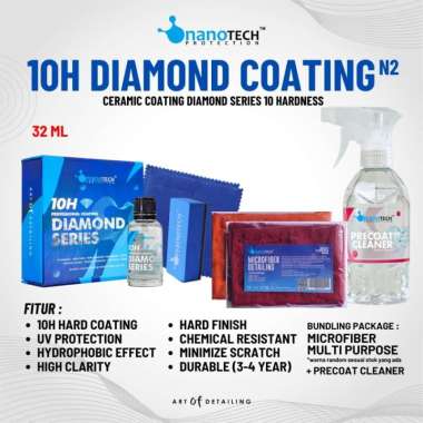 Nano Ceramic Coating 10H Diamond Series Paket Lengkap