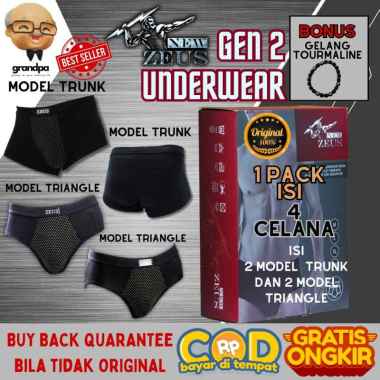 New Zeus Gen 2 Underwear - Celana Dalam Kesehatan Pria Isi 2 pcs M