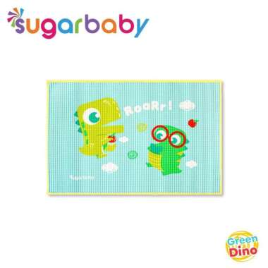 Sugarbaby Organic Healthy Cot Sheet Perlak Organik Green dino