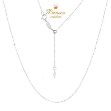 Kalung Emas Putih Nori Model Serut PCH12435 Princess Jewellery 0,97 gram ( bulat )