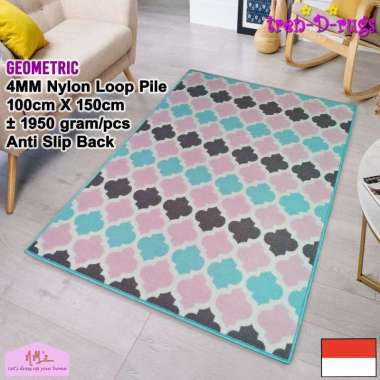 Tren-D-rugs Karpet geometric sweden scandinavian permadani bulu alas lantai kamar tidur ruang tamu a