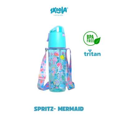 Skoola Botol Tempat Air Minum 580 ml dan Tas Anak Perempuan Laki - Laki Unicorn Mermaid Dino Bola -