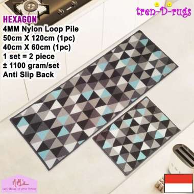 Tren-D-rugs Karpet keset kaki modern sweden scandinavian dapur set lorong panjang runner koridor sho