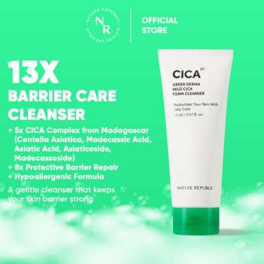 NATURE REPUBLIC Green Derma Mild Cica Foam Cleanser